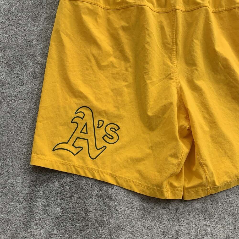 Nike Shorts Men's XXL Oakland Athletics MLB Authentic Collection Dri-FIT Yellow - Picture 11 of 11